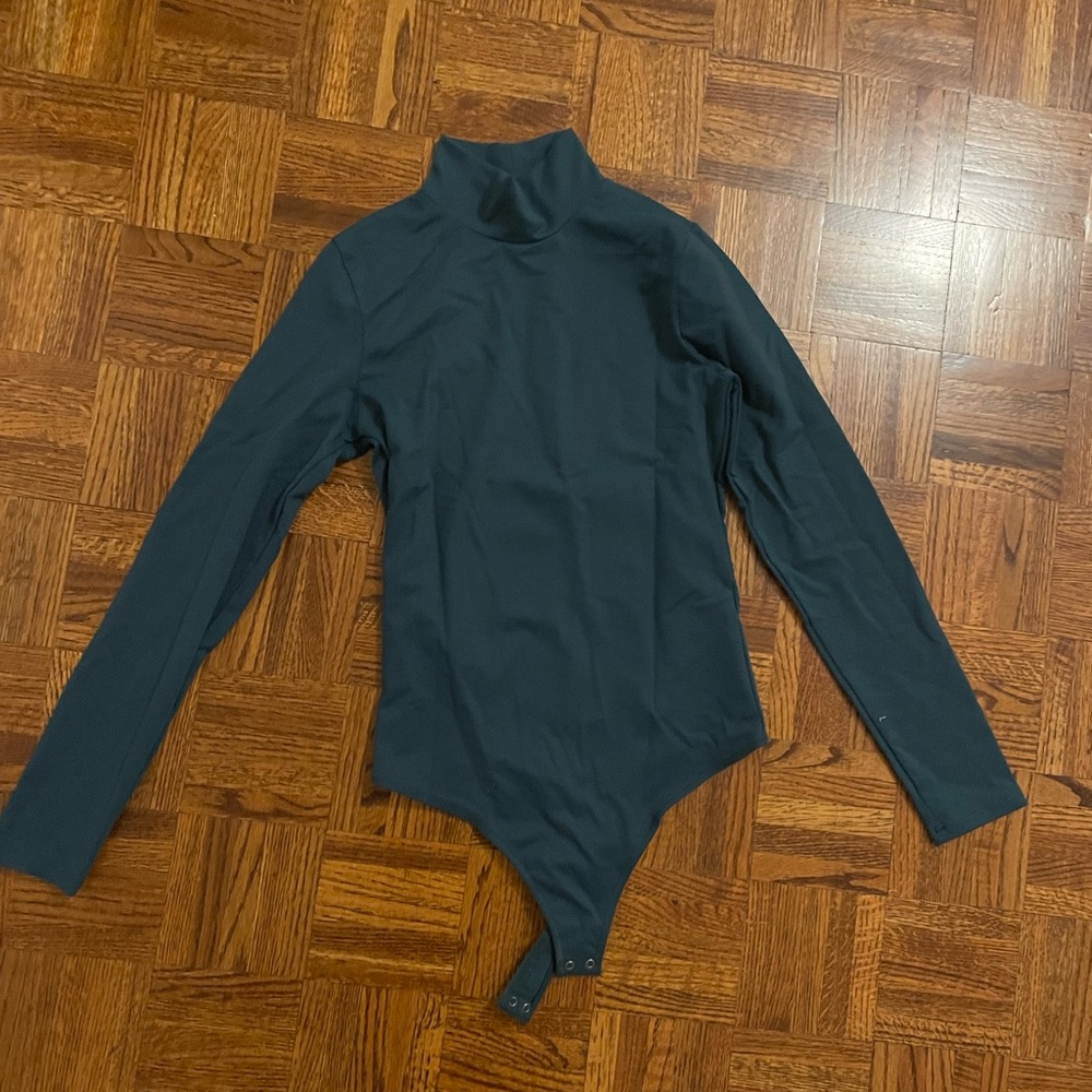 Abercrombie & Fitch Dark Green Soft Collection Turtleneck Bodysuit
